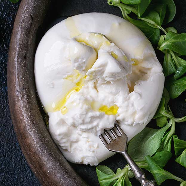 Risotto için Burrata topu
