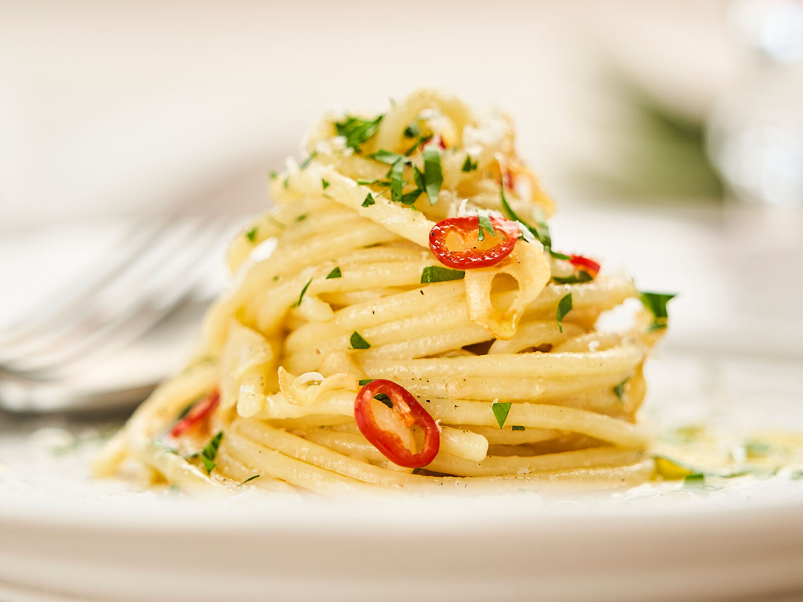 Spaghetti aglio, olio e peperoncino