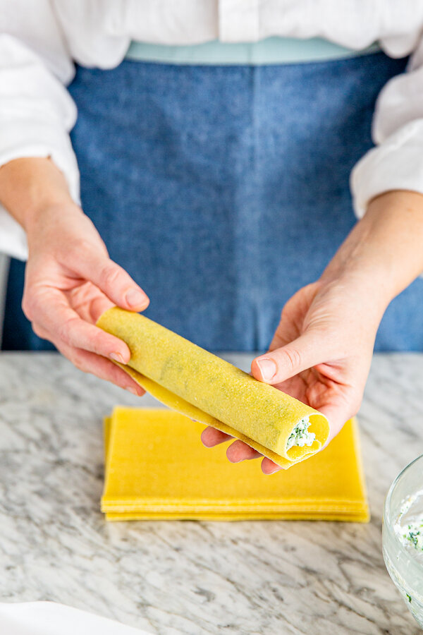 Cannelloni için lazanya yaprakları kullanın