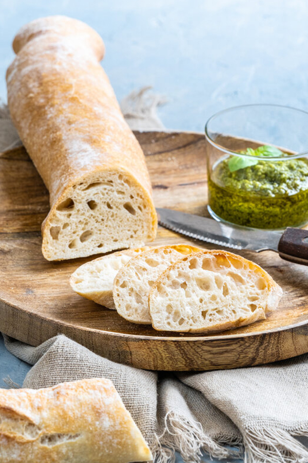 Ciabatta ekmeği pişirin