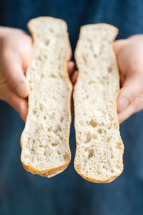 Ciabatta'nın karakteristik dokusu