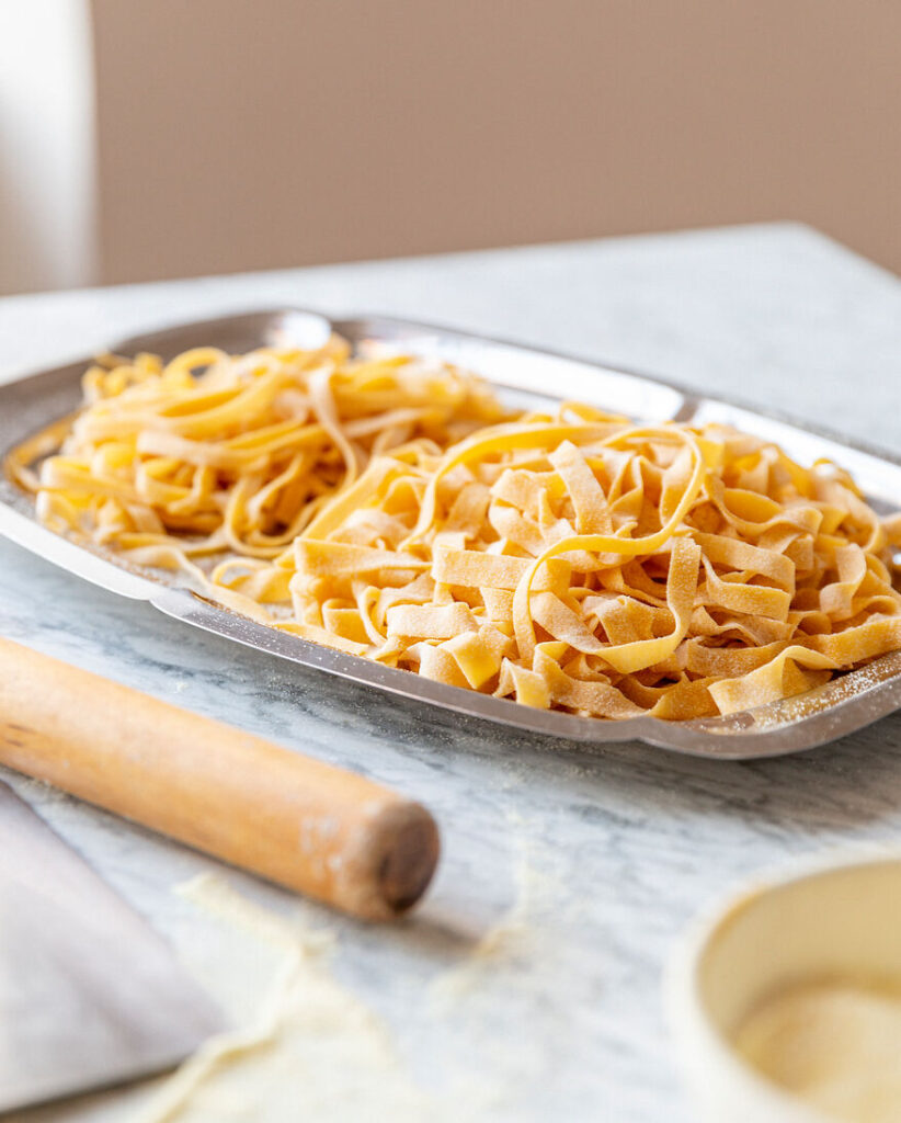 Tagliatelle'nin kurutulması